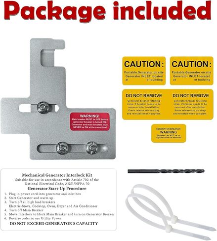 Generator Interlock Kit Replaces SD-200SA for Safe Portable Power Use During Outage, for Homeline Meter Main 150 or 200 amp Breaker in Saudi Arabia