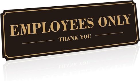 Employees Only Sign for Door, (2 Pack) Self-Adhesive Staff Only for Business Door and Wall 9 x 3 Inches black/white in Saudi Arabia