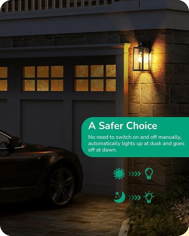 EDISHINE Dusk to Dawn Light Bulbs, 5000K Daylight Glow, Outdoor LED Light Bulb, Dual External Sensor Light, Automatic On/Off, 800LM Bright Light Bulb, 9W(60W Equivalent), E26 Base, 4 Pack, UL Listed in Saudi Arabia