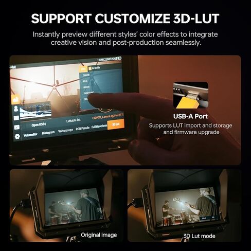 VILTROX DC-550pro 5.5" Camera Monitor Field Monitors Touch Screen 4K HDMI DSLR Cameras Video Monitors Kit with Sunshade Hood/np-f550 Battery in Kuwait