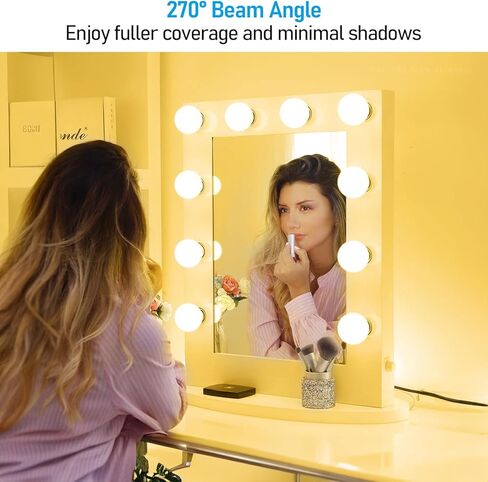 TORCHSTAR 12-Pack G25 LED Globe Bulb, Vanity Globe Light Bulbs for Bathroom Mirror, Dimmable 450LM, UL & Energy Star Listed, 6W Equivalent 40W, E26 Base Round Frosted Decorative Bulb, 2700K Soft White in Kuwait