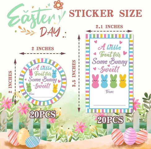 Happy Easter Stickers for Kids, He is Risen Stickers, Floral Religious Stickers Label, Self-Adhesive Stickers for Easter Holiday Party Gift Bags Snack Bags, 20 Round and 20 Square Stickers-C10 in Kuwait