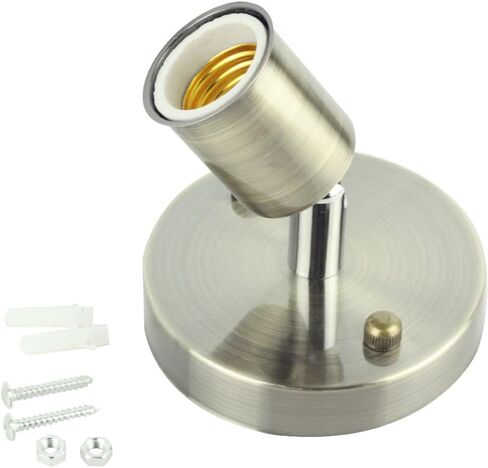 E26 180 Degree Modern Adjustable Ceiling Lamp Wall Mounted Light Bulb Holder Socket (White) in Saudi Arabia