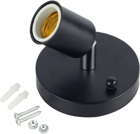E26 180 Degree Modern Adjustable Ceiling Lamp Wall Mounted Light Bulb Holder Socket (White) in Saudi Arabia