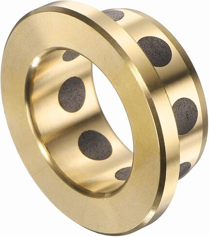 uxcell 3pcs Flange Sleeve Bearings 5mm Bore x 7mm OD x 10mm Height, Wrapped Oilless Flange Bushings Brass Graphite, Oilless Lubricating Cast Brass Bushing in Saudi Arabia