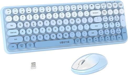 UBOTIE Wireless Keyboards and Mouse Combo (Purple Rainbow) in Kuwait