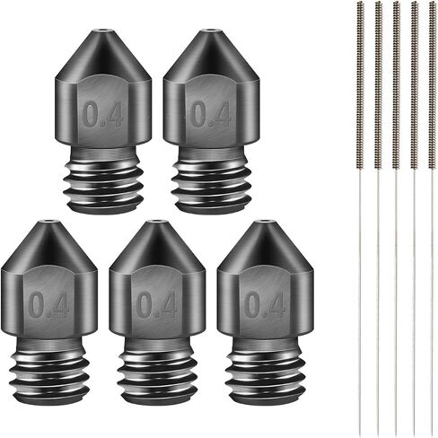 5PCS Volcano Nozzle 0.4MM,M6 Hardened Steel Printed Head for J-Head Hotend Extruder Parts,Compatible Artillery/Sidewinder 3D Printer. in Saudi Arabia