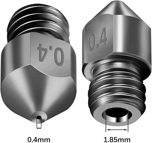 5PCS Volcano Nozzle 0.4MM,M6 Hardened Steel Printed Head for J-Head Hotend Extruder Parts,Compatible Artillery/Sidewinder 3D Printer. in Saudi Arabia
