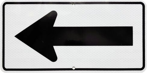 3M سهم سهم عاكس الأسهم السهم الأساسي السهم الأبيض على علامة حركة المرور الخضراء 12 × 6 بوصة in Kuwait