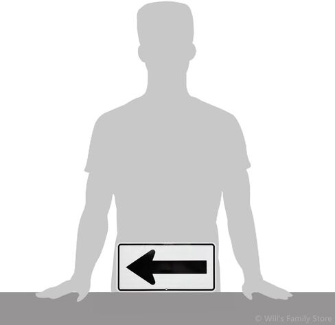 3M سهم سهم عاكس الأسهم السهم الأساسي السهم الأبيض على علامة حركة المرور الخضراء 12 × 6 بوصة in Kuwait