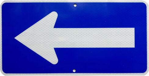 3M Reflective Aluminium Directional Arrow Auxiliary Plaque White Arrow on Green Traffic Sign 12x6 inch in Saudi Arabia