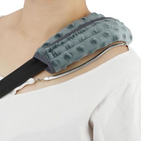 Cushioned Arm Sling Padding for Neck Slim Sling Pad Neck Strap Cushion Comfort Shoulder Support Rotator Cuff Surgery Arm Immobilizer Brace Carry Padded Cover Pillow Wrist Hand Injury, Pack of 1 Black in Saudi Arabia