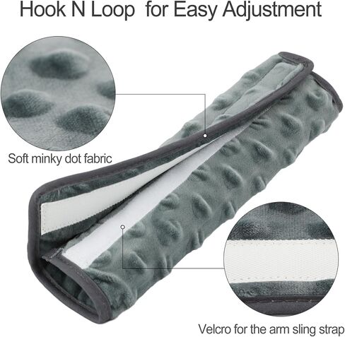 Cushioned Arm Sling Padding for Neck Slim Sling Pad Neck Strap Cushion Comfort Shoulder Support Rotator Cuff Surgery Arm Immobilizer Brace Carry Padded Cover Pillow Wrist Hand Injury, Pack of 1 Black in Saudi Arabia