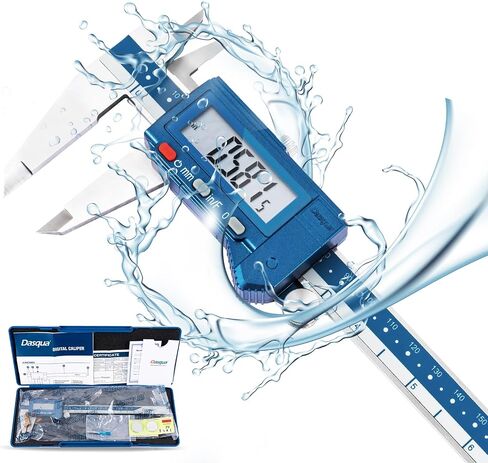 Dasqua Digital Caliper 6" IP54 Stainless Steel Water Resistant Caliper with Large LCD Display and Storage Case Precision Measuring Tool in Saudi Arabia