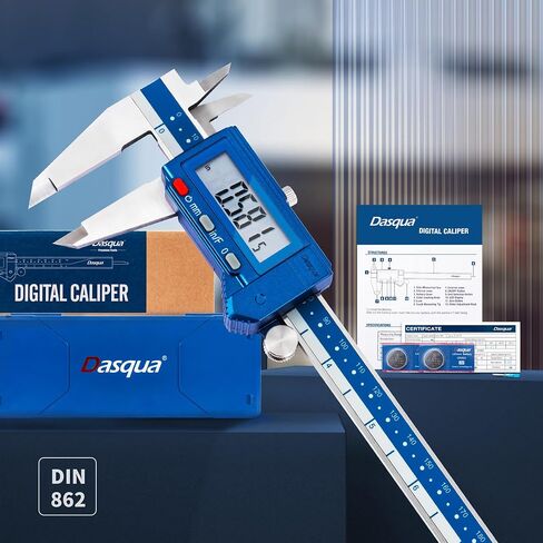 Dasqua Digital Caliper 6" IP54 Stainless Steel Water Resistant Caliper with Large LCD Display and Storage Case Precision Measuring Tool in Saudi Arabia