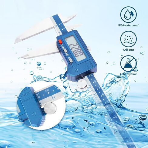 Dasqua Digital Caliper 6" IP54 Stainless Steel Water Resistant Caliper with Large LCD Display and Storage Case Precision Measuring Tool in Saudi Arabia