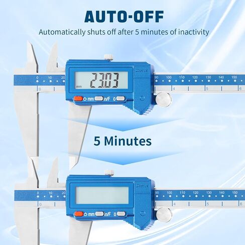Dasqua Digital Caliper 6" IP54 Stainless Steel Water Resistant Caliper with Large LCD Display and Storage Case Precision Measuring Tool in Saudi Arabia