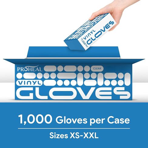 X Large Vinyl Gloves - 100 Clear Medical Gloves Disposable, Latex Free, Powder Free - Kitchen Gloves for Cooking, Food Prep, and Food Service Gloves - Guantes Desechables in Saudi Arabia