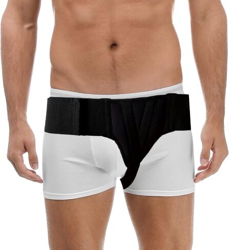 Right Side Inguinal Hernia Groin Belt with Compression Pad Black (M 32-36) in Saudi Arabia