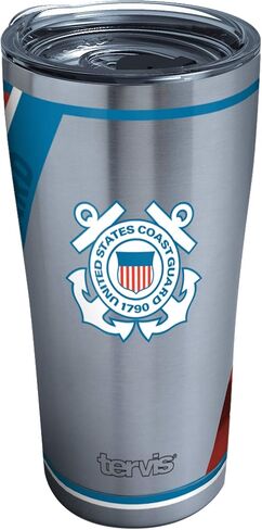 Tervis Coast Guard Forever Proud Made in USA Double Walled Insulated Tumbler Travel Cup Keeps Drinks Cold & Hot, 16oz Mug, Classic in Kuwait