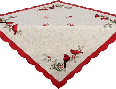 Grelucgo Embroidered Christmas Holiday Red Cardinal Bird Table Runner, Rectangular 15 x 70 inch in Saudi Arabia
