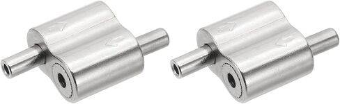 PATIKIL 22x19x12mm Wire Rope Clips, 2Pcs Copper Wire Rope Cable Clamps for 2-2.5mm Wire Adjustable Wire Connector Wire Lock Rope Fittings for Hanging Wire, Nickel Color in Kuwait