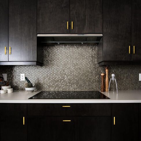 Ravinte 30 Pack 6'' Square Cabinet Pulls Matte Black Stainless Steel Kitchen Drawer Pulls Cabinet Handles 6"Length, 3-3/4" Hole Center in Kuwait