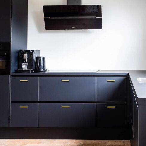 Ravinte 30 Pack 6'' Square Cabinet Pulls Matte Black Stainless Steel Kitchen Drawer Pulls Cabinet Handles 6"Length, 3-3/4" Hole Center in Kuwait