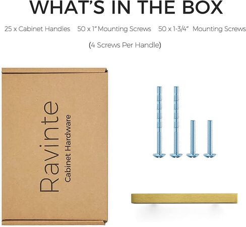 Ravinte 30 Pack 6'' Square Cabinet Pulls Matte Black Stainless Steel Kitchen Drawer Pulls Cabinet Handles 6"Length, 3-3/4" Hole Center in Kuwait