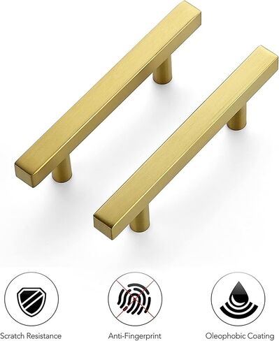 Ravinte 30 Pack 6'' Square Cabinet Pulls Matte Black Stainless Steel Kitchen Drawer Pulls Cabinet Handles 6"Length, 3-3/4" Hole Center in Kuwait