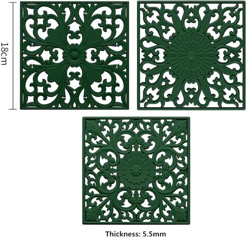 Silicone Trivets for Hot Dishes, Square Trivet Hot Pads for Kitchen Counter, Trivet Mat for Hot Pots and Pans, Thick Heat Resistant Mat for Quartzs, Kitchen Tabletops Pot Holder Set 3 Purple in Saudi Arabia
