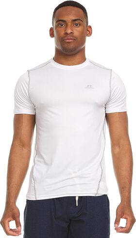 Russell Athletic Mens DRI-POWER-SPAY-SPAY-SLEEVE CREW NECK PRIVISE TEE ، Black ، S in Kuwait