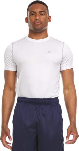 Russell Athletic Mens DRI-POWER-SPAY-SPAY-SLEEVE CREW NECK PRIVISE TEE ، Black ، S in Kuwait
