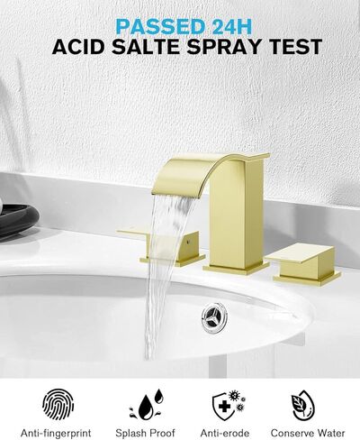 الحمام الحمام الحمام صنبور 3 حفرة ، بييتور المصنوع من الصنبورات الحمام النيكل مع سدادة الصرف المنبثقة وخطوط الإمداد ، 4 بوصة 2 مقاب in Kuwait