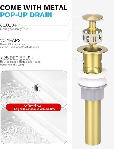 الحمام الحمام الحمام صنبور 3 حفرة ، بييتور المصنوع من الصنبورات الحمام النيكل مع سدادة الصرف المنبثقة وخطوط الإمداد ، 4 بوصة 2 مقاب in Kuwait