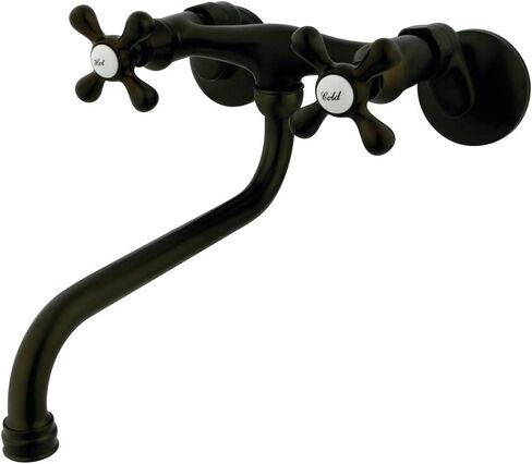 Kingston Brass KS215C Wall Mount 10 بوصة أسفل صنبور الحوض الصبغة ، الكروم المصقول in Kuwait