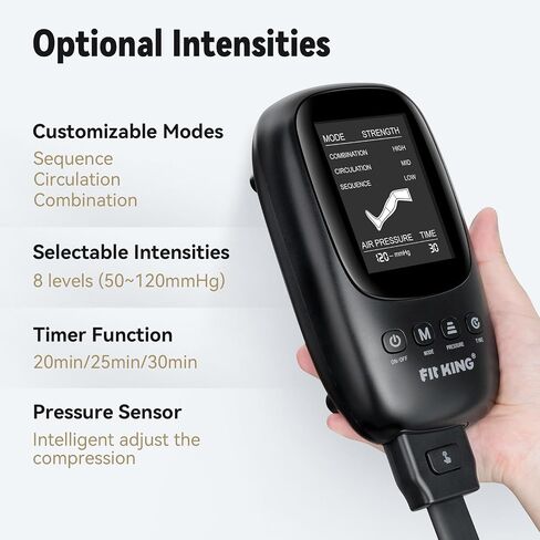 FIT KING Air Compression Recovery System,Dynamic Compression Massage Boots for Circulation Improvement and Fast Recovery,Sequential Compression Device for Athletes,FSA HSA Approved (Medium) in Saudi Arabia
