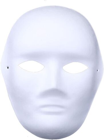 Himine 9 PCS DIY White Paper Mask Blank Hand Painted Mask (Female) in Kuwait