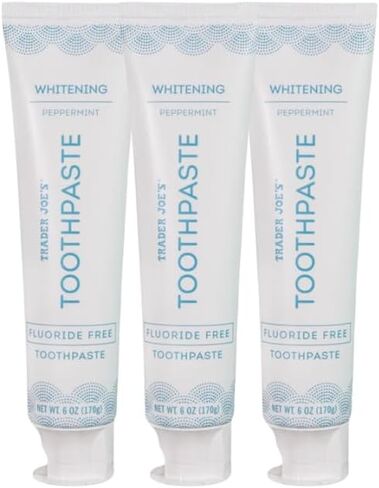 Trader Joe's Toothpaste (2 Count, Peppermint Fluoride Free Whitening Toothpaste) in Saudi Arabia