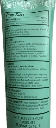 Trader Joe's Toothpaste (2 Count, Peppermint Fluoride Free Whitening Toothpaste) in Saudi Arabia