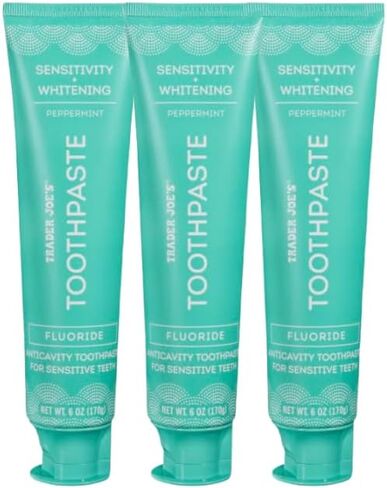 Trader Joe's Toothpaste (2 Count, Peppermint Fluoride Free Whitening Toothpaste) in Saudi Arabia