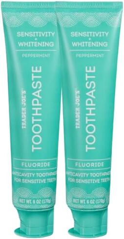 Trader Joe's Toothpaste (2 Count, Peppermint Fluoride Free Whitening Toothpaste) in Saudi Arabia