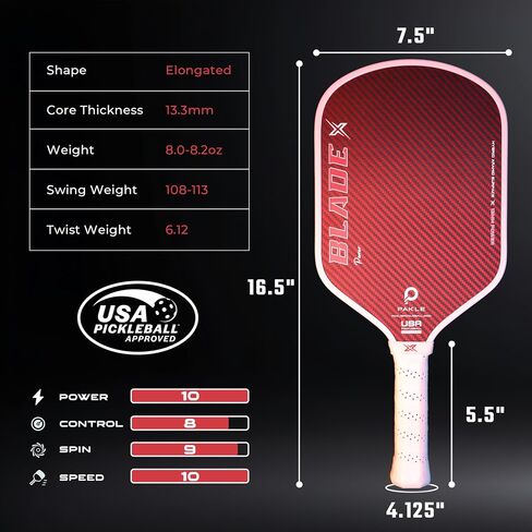 Pro Kevlar Pickleball Paddles, USAPA Approved Pickleball Thermoformed Racket, Premium Kevlar & Carbon Fiber Surface, 13mm Power & 16mm Control in Saudi Arabia