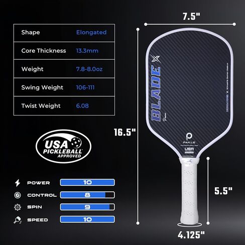 Pro Kevlar Pickleball Paddles ، USAPA المعتمد من مضرب Pickleball Thermoformed ، سطح Kevlar و Carbon Fiber ، طاقة 13 ملم والتحكم 16 مم in Saudi Arabia
