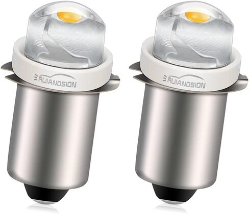Ruiandsion 2pcs P13.5S LED Bulb 3-18V COB 0.5W 3V 4.5V 6V 9V 18V Upgrade for Flashlight Torch Work Lights,White in Saudi Arabia