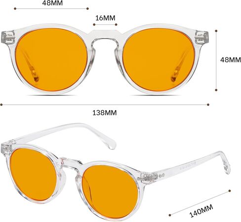 Amber 99% Blue Light Blocking Computer Reading Glasses Orange Lens for Better Sleep, Eye Strain Men Women Sun Readers in Saudi Arabia