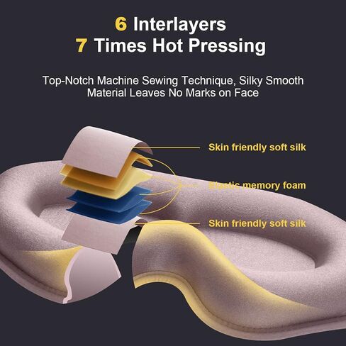Puikos Eye Mask Sleeping Mask for Women Men Eye Covers for Sleeping Comfortable Adjustable Contoured Blackout Weighted Eyelash Extension Protector Sleep Mask Side Sleeper for Travel Yoga Nap in Saudi Arabia