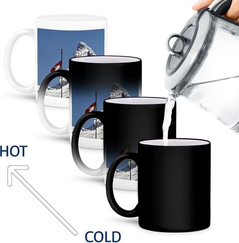 3dRose mug_82640_6 "Switzerland, Matterhorn, Mountain, Swiss flag - EU29 RER0035 - Ric Ergenbright" Two Tone Blue Mug, 11 oz, Multicolor in Saudi Arabia