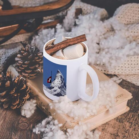 3dRose mug_82640_6 "Switzerland, Matterhorn, Mountain, Swiss flag - EU29 RER0035 - Ric Ergenbright" Two Tone Blue Mug, 11 oz, Multicolor in Saudi Arabia