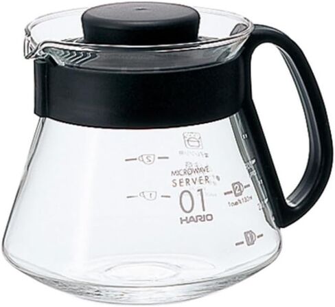 هاريو V60 طقم قهوة زجاجي، 600 مل، أسود in Saudi Arabia